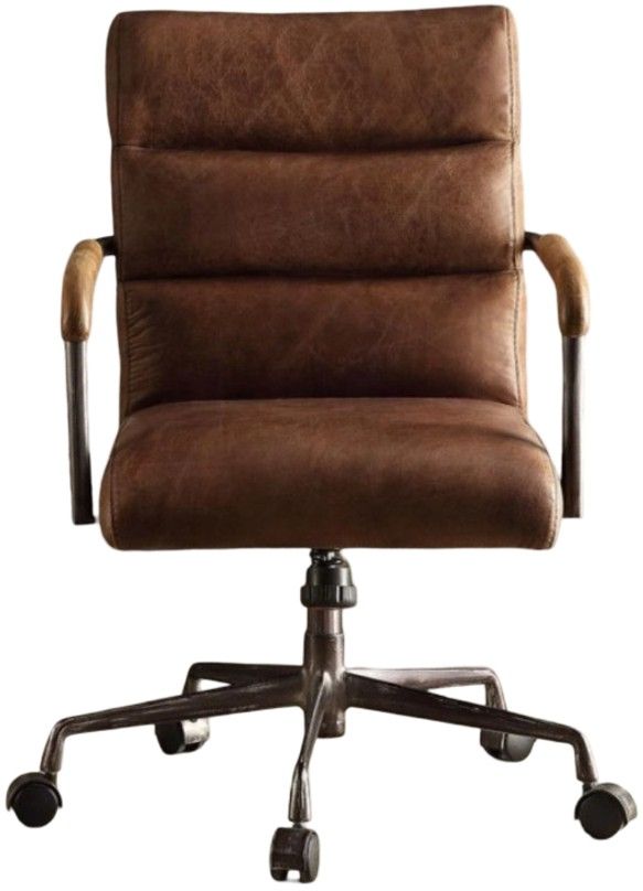ACME Furniture Harith Retro Brown Leather Office Chair-3