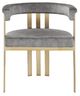 Meridian Furniture Marcello Gray/Brushed Brass Velvet Dining Chair-1