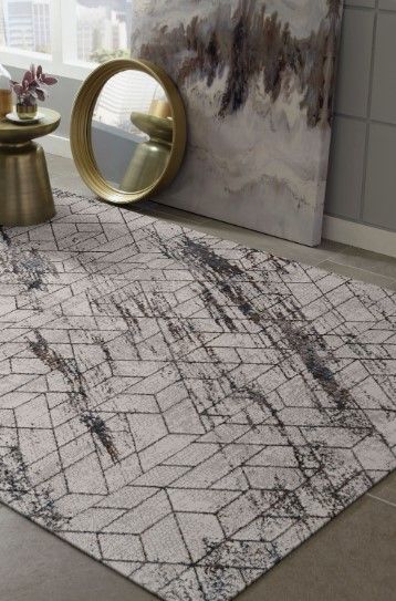 KAS Rugs Inspire Ivory Elliott 5'x8' Area Rug-3
