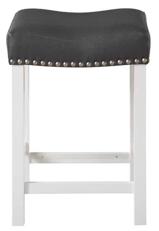Steve Silver Co. Zermatt Black/Ivory Backless Counter Stool-3