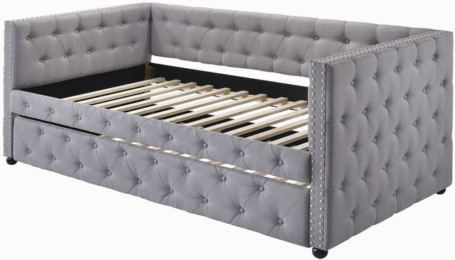 Coaster® Mockern Light Grey Upholstered Daybed With Trundle-1