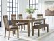 Signature Design by Ashley® Urbinforte 5-Piece Brown/Light Brown Extension Dining Table Set-0