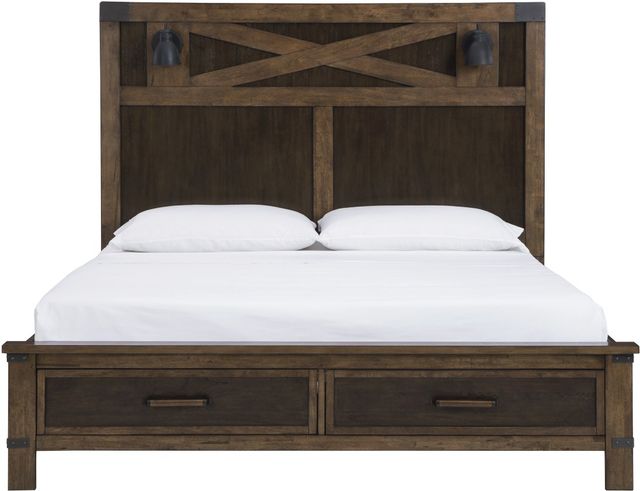 Benchcraft® Wyattfield Two-Tone Queen Panel Storage Bed-1