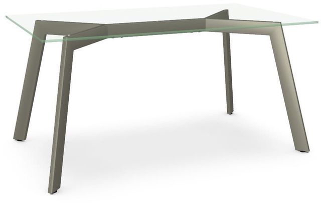 Amisco Customizable Lidya 60" Clear Glass Rectangular Table-0