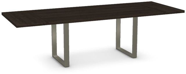 Amisco Customizable Burton Solid Birch Racetrack Extension Dining Table with Two Leaves-0