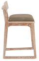 International Furniture Direct Balam Gray/Stained White Upholstered Barstool-2