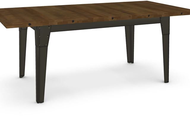 Amisco Customizable Tacoma Solid Birch Extendable Table with Metal Embossed Legs-1