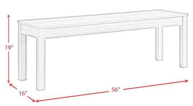 Elements International Eleanor Brown Dining Bench-2