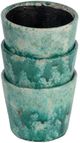 A & B Home 3-Piece Teal Terracotta Garden Planter Set-3