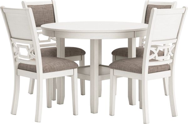 Signature Design by Ashley Erinberg 5-Piece Antique White Dining Room Table Set Signature Design by Ashley Erinberg 5-Piece Antique White Dining Room Table Set