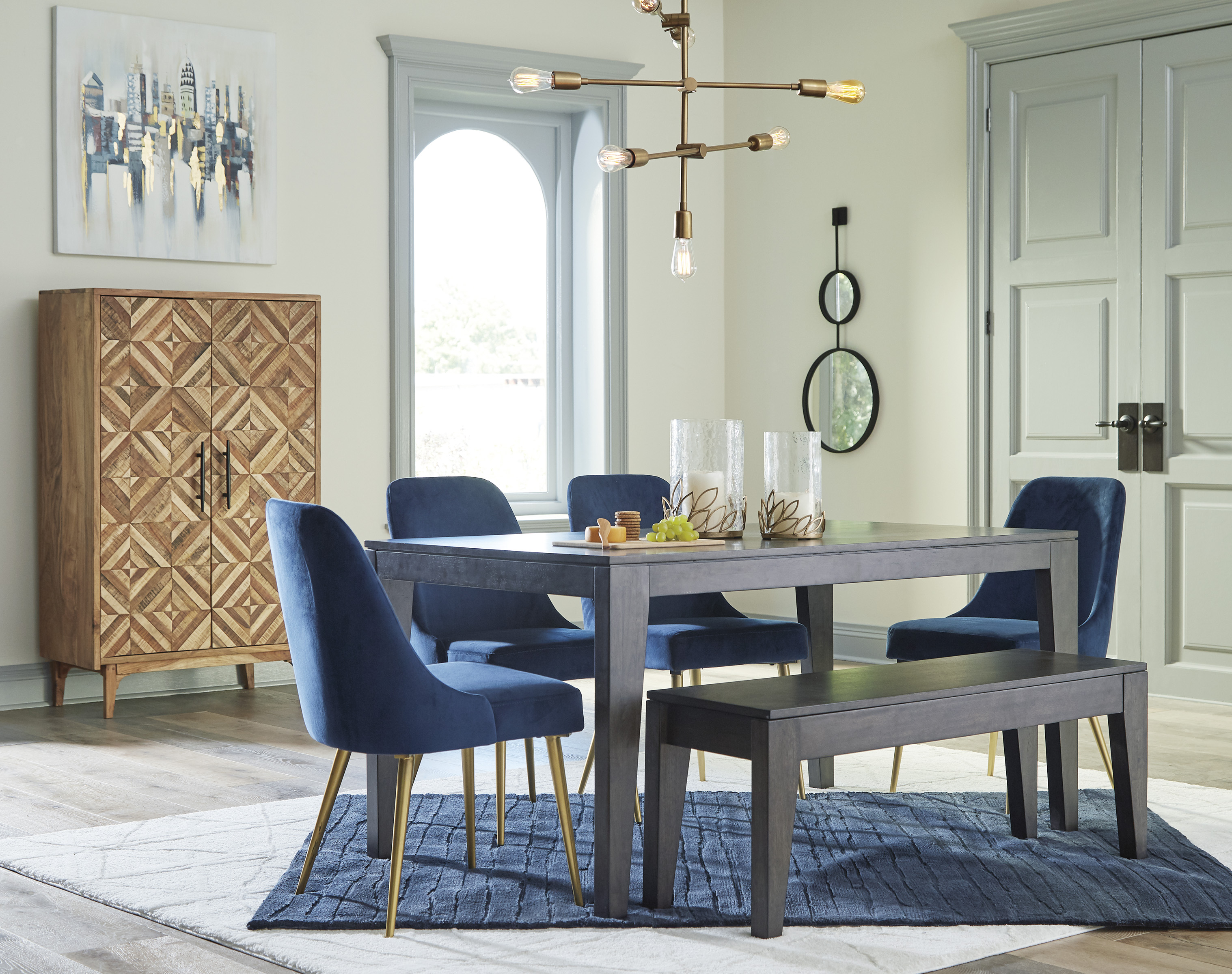 Ashley® Trishcott 6-Piece Dark Brown Dining Set | Minervas Home, image size:3035x2400