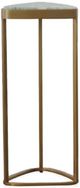 Century® Grand Tour Furniture Rae Green Stone Top Accent Table with Satin Brass Base-1