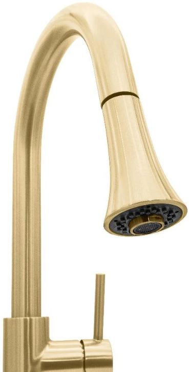 ZLINE Autograph Edition Edison Champagne Bronze Pull Down Single Handle Kitchen Faucet-2