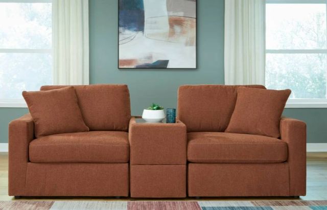 Signature Design by Ashley® Modmax 3-Piece Spice Small Spaced Sectional with Storage Console-1