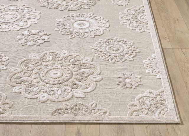 KAS Rugs Calla Taupe Suzani 5'x7' Area Rug-2
