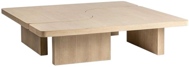 Classic Home Melina 2-Piece Coastal Drift 63" Coffee Table-0