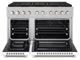 ZLINE Paramount 48" 6.7 Cu. Ft. Satin Stainless Steel Gas Range with 8 Burner DuoPro™ Cooktop and Convection Gas Oven with White Matte Door-4