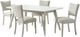 Elements International Bette 5-Piece White Dining Set-0