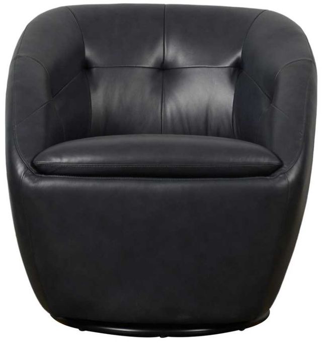 Liberty Furniture Dawson Carmel Slate Leather Swivel Accent Chair-2