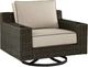 Signature Design by Ashley® Coastline Bay Brown Aluminum Outdoor Swivel Lounge Chair-0