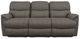 La-Z-Boy® Trouper Gray Leather Power Reclining Sofa with Headrest-1