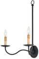 Currey & Company Saxon Zanzibar Black Double Light Wall Sconce-1