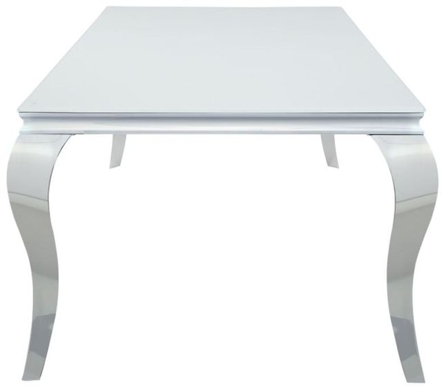 Coaster® Carone 81" Rectangular Glass Top Dining Table-2