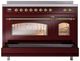 Ilve® Nostalgie II Series 48" Burgundy Pro Style Induction Range-4