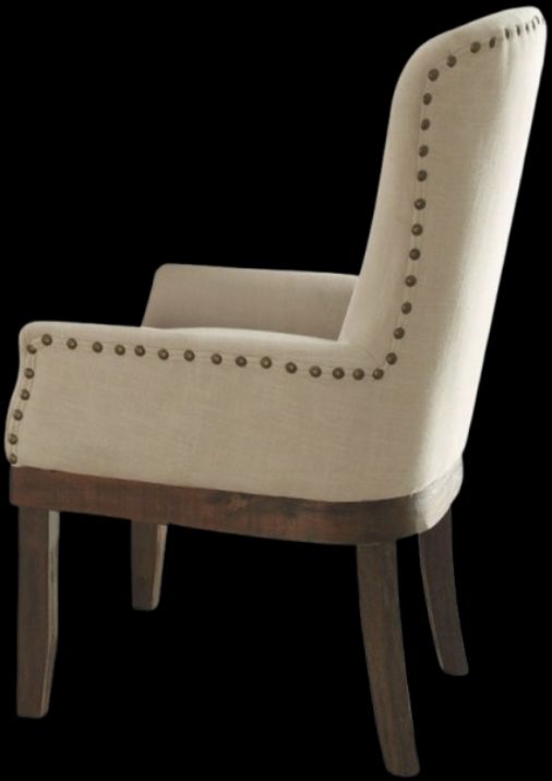 ACME Furniture Landon Beige/Salvage Brown Arm Chair-3