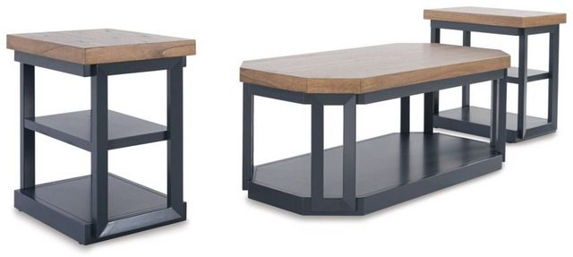 Landocken 3 Pack Tables - Brown/Blue Landocken 3 Pack Tables - Brown/Blue