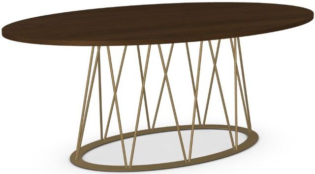 Amisco Customizable Calypso Walnut Veneer Oval Dining Table-3
