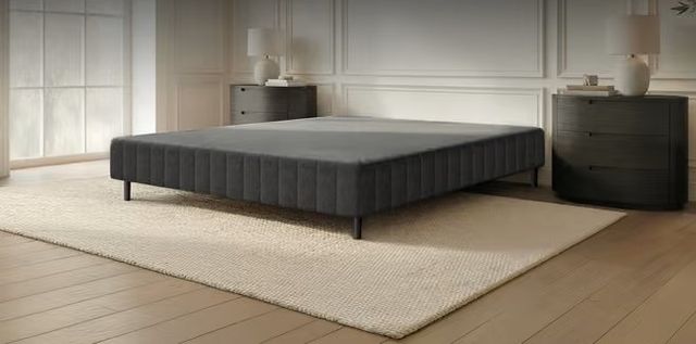 Puffy Dusk Gray Twin Bed Frame-2