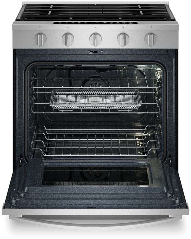 Whirlpool® 30" Fingerprint Resistant Stainless Steel Slide In Gas Range-1