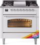 Ilve® Nostalgie II Series 36" Custom RAL Color Pro Style Dual Fuel Range-0