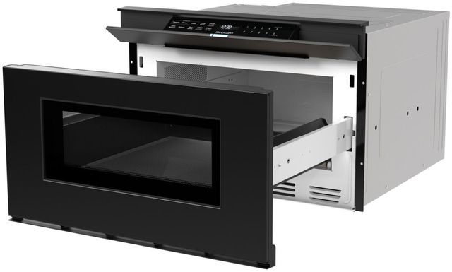 Sharp® 1.2 Cu. Ft. Black Built-In Smart Microwave Drawer with Easy Wave Open-1