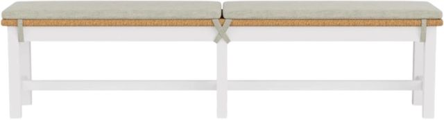 Riverside Furniture Rosalie Brown/Gray/White Caps 82" Dining Bench-2