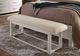 Vaughan-Bassett Lodge & Loft Ivory Cream/Soft White Oak Upholstered Bench-1