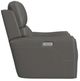 Flexsteel® Carter Smoke Power Recliner with Power Headrest and Lumbar-4