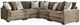 Benchcraft® Camellia-Court 5-Piece Coffee Curved Sectional-0