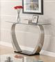 Coaster® Pruitt Glass Top Coffee Table with Satin Base-1