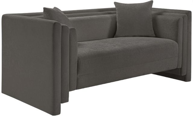 Meridian Furniture Everett Gray Chenille Fabric Loveseat-0