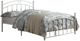 Mazin Furniture Tiana White Full Metal Rod Bed-0