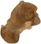 A & B Home Brown Teak Leaf Tray-2