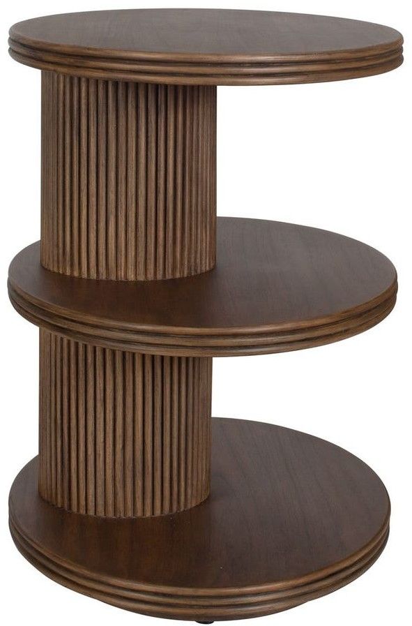 Uttermost® Top Tier Walnut Side Table-3