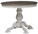 Liberty Furniture Magnolia Manor Antique White Dining Pedestal Table with Weathered Bark Top-4