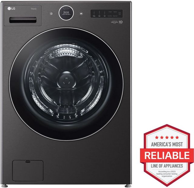 LG 5.0 Cu. Ft. Black Steel Front Load Washer-1