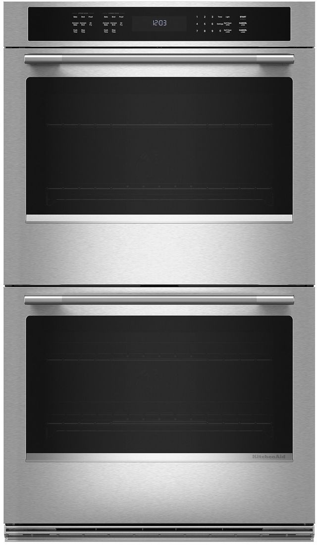 KitchenAid® 30" PrintShield™ Stainless Steel Double Electric Wall Oven-0