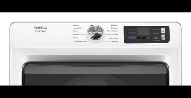 Maytag® Pet Pro System 7.4 Cu. Ft. White Front Load Electric Dryer-3