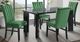Elements International Bellini 5-Piece Emerald/Grey Rectangular Dining Set-0