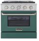 Kucht Professional KDF Series 30" Stainless Steel Pro Style Dual Fuel Range with Green Door-1